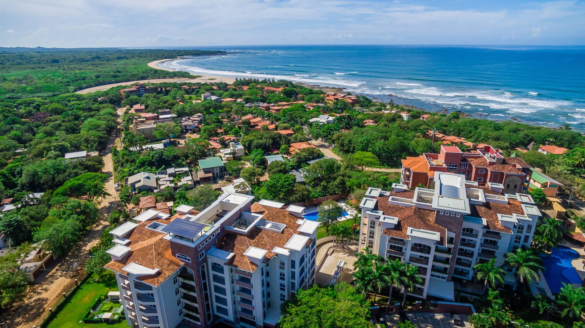 Vista aérea de alquileres vacacionales en Guanacaste, cerca de Tamarindo, Costa Rica