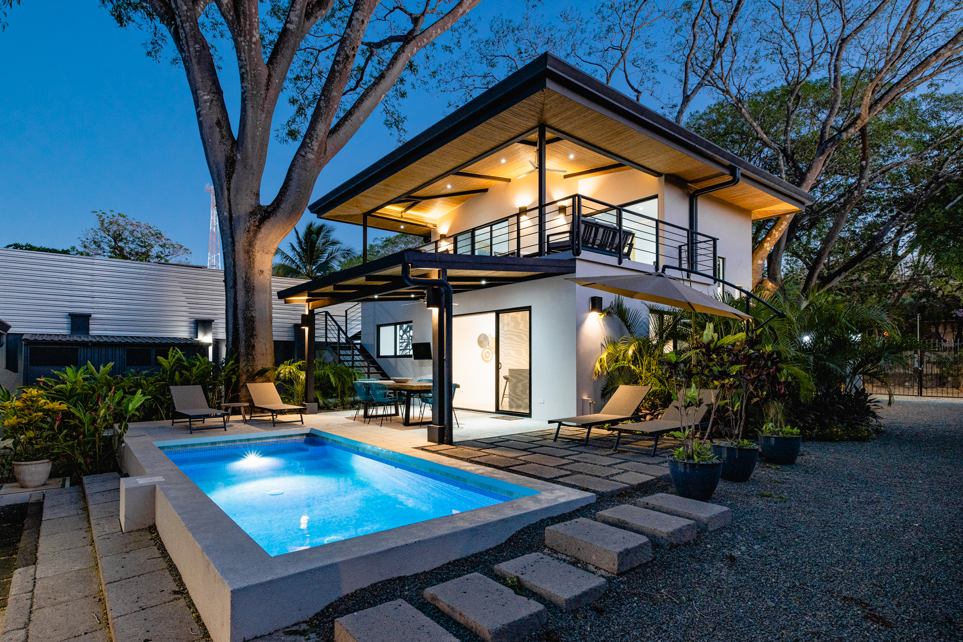 Piscina privada de Casa Bella Vida Boutique, villa vacacional en Tamarindo